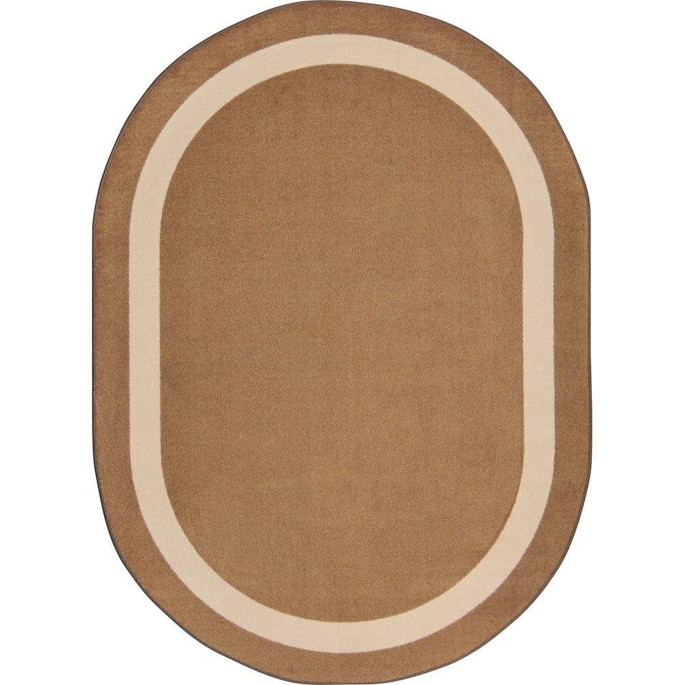 Kid Essentials Portrait 7'8" x 10'9" Oval Area Rug in Color Mocha