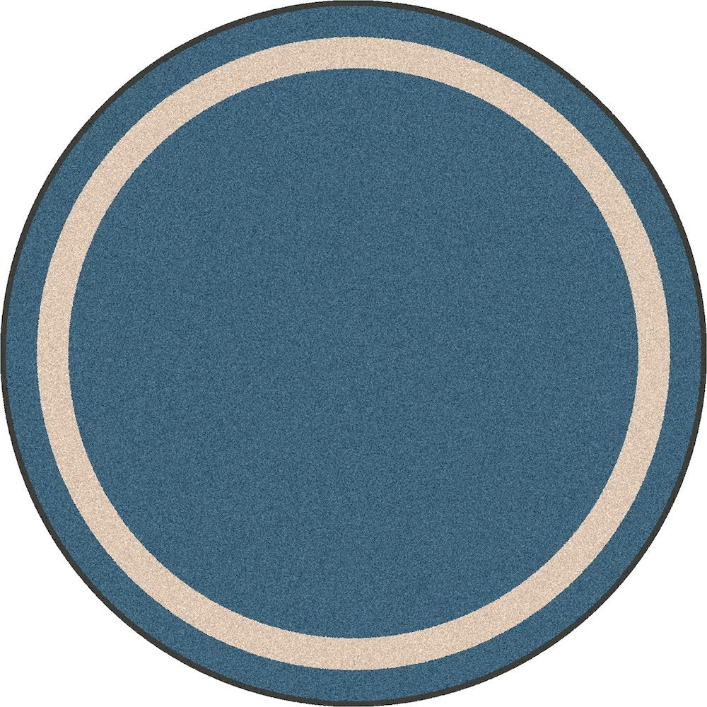 Kid Essentials Portrait 5'4" Round Area Rug in Color Seaside