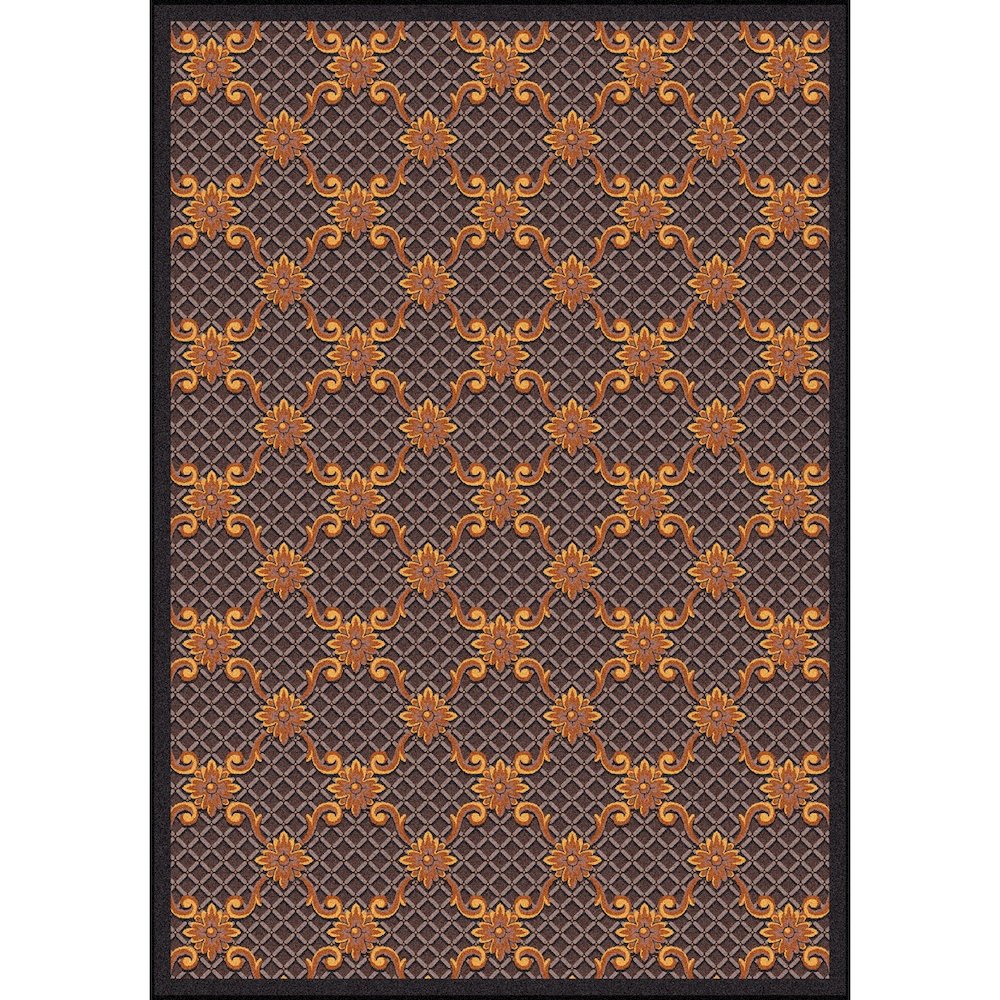 Any Day Matinee Queen Anne 5'4" x 7'8" Area Rug in Color Brown