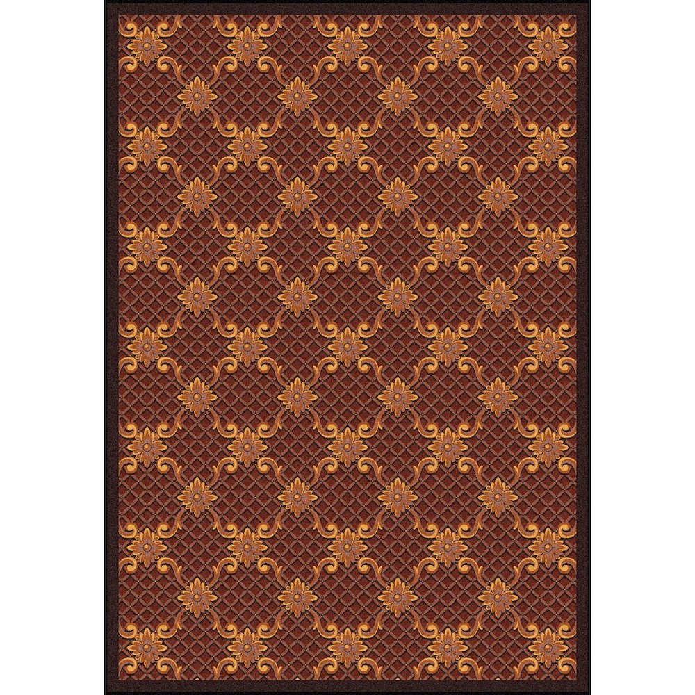 Any Day Matinee Queen Anne 5'4" x 7'8" Area Rug in Color Burgundy