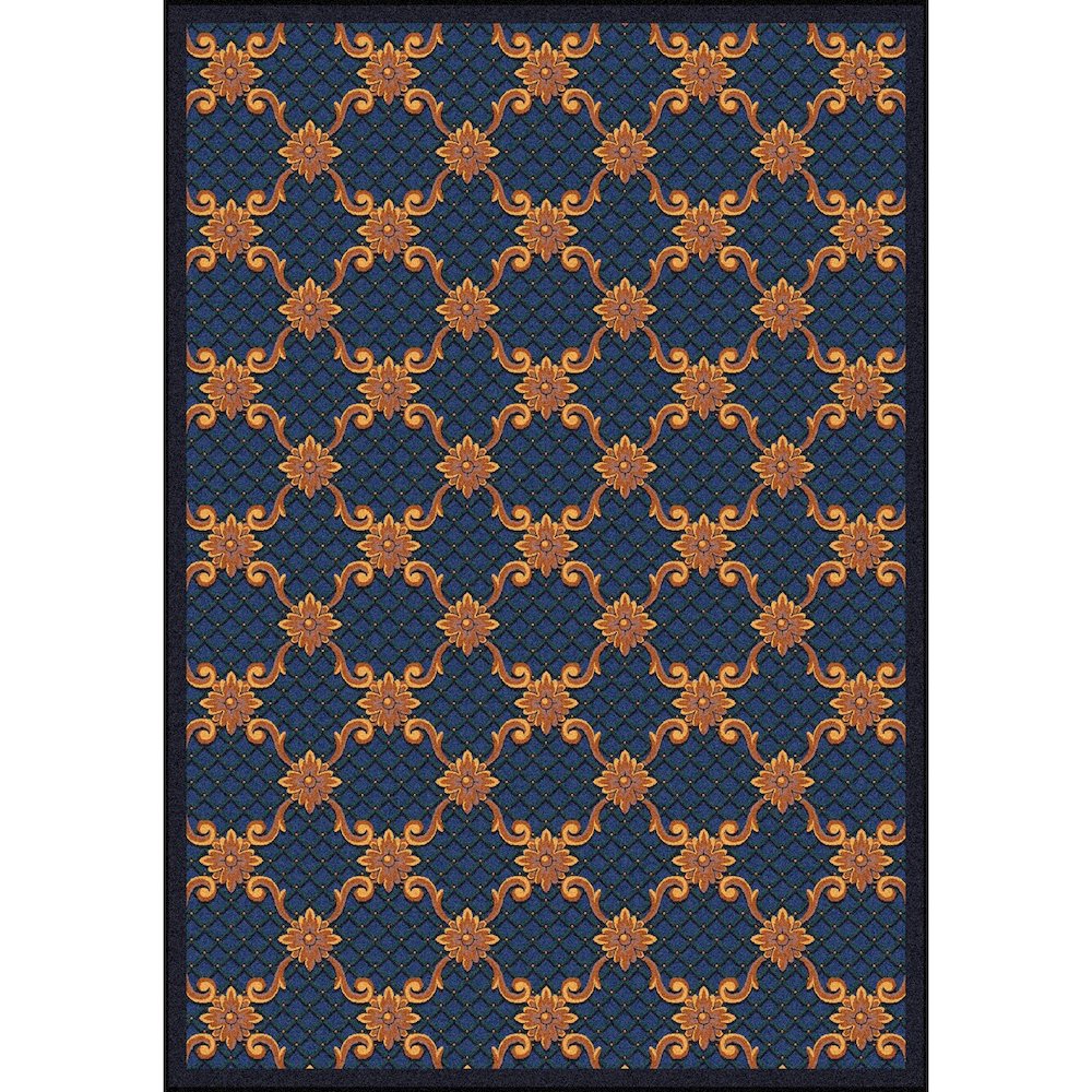 Any Day Matinee Queen Anne 5'4" x 7'8" Area Rug in Color Teal
