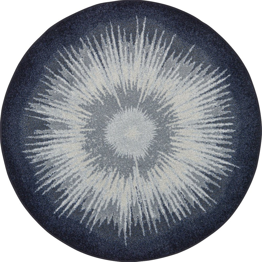 Kid Essentials Rare Earth 7'7" Round Area Rug in Color Night Sky