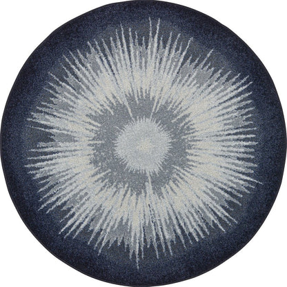 Kid Essentials Rare Earth 7'7" Round Area Rug in Color Night Sky