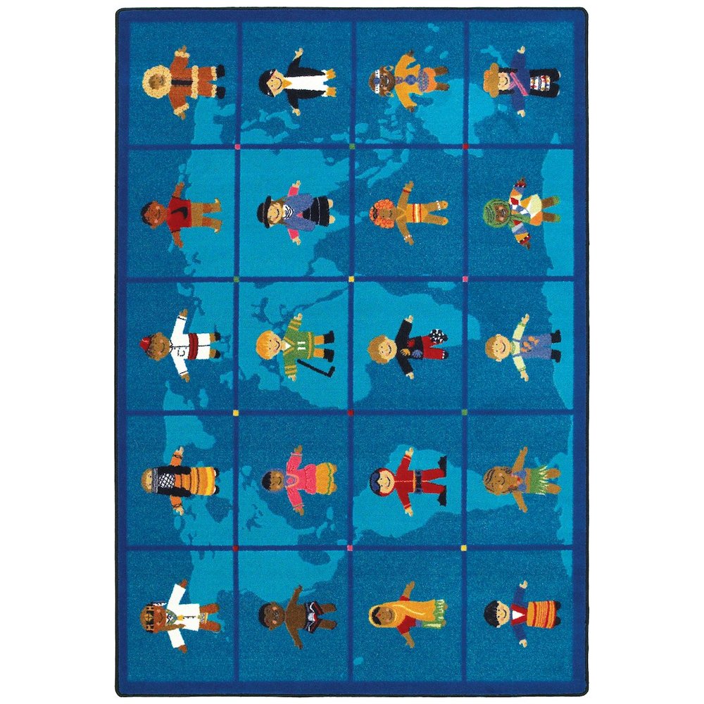 Kid Essentials Reach Across the World 7'8" x 10'9" Area Rug in Color Multi