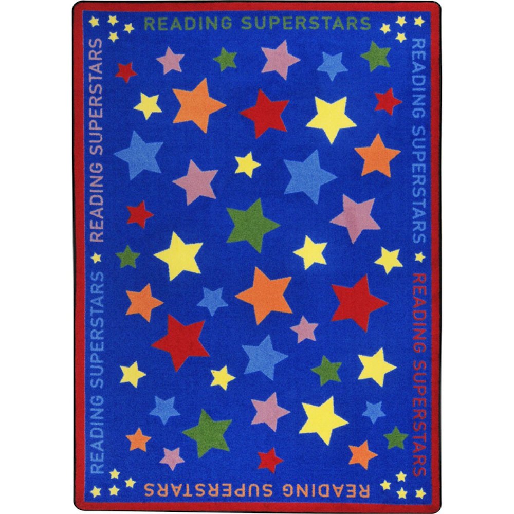 Kid Essentials Reading Superstars 7'8" x 10'9" Area Rug in Color Multi