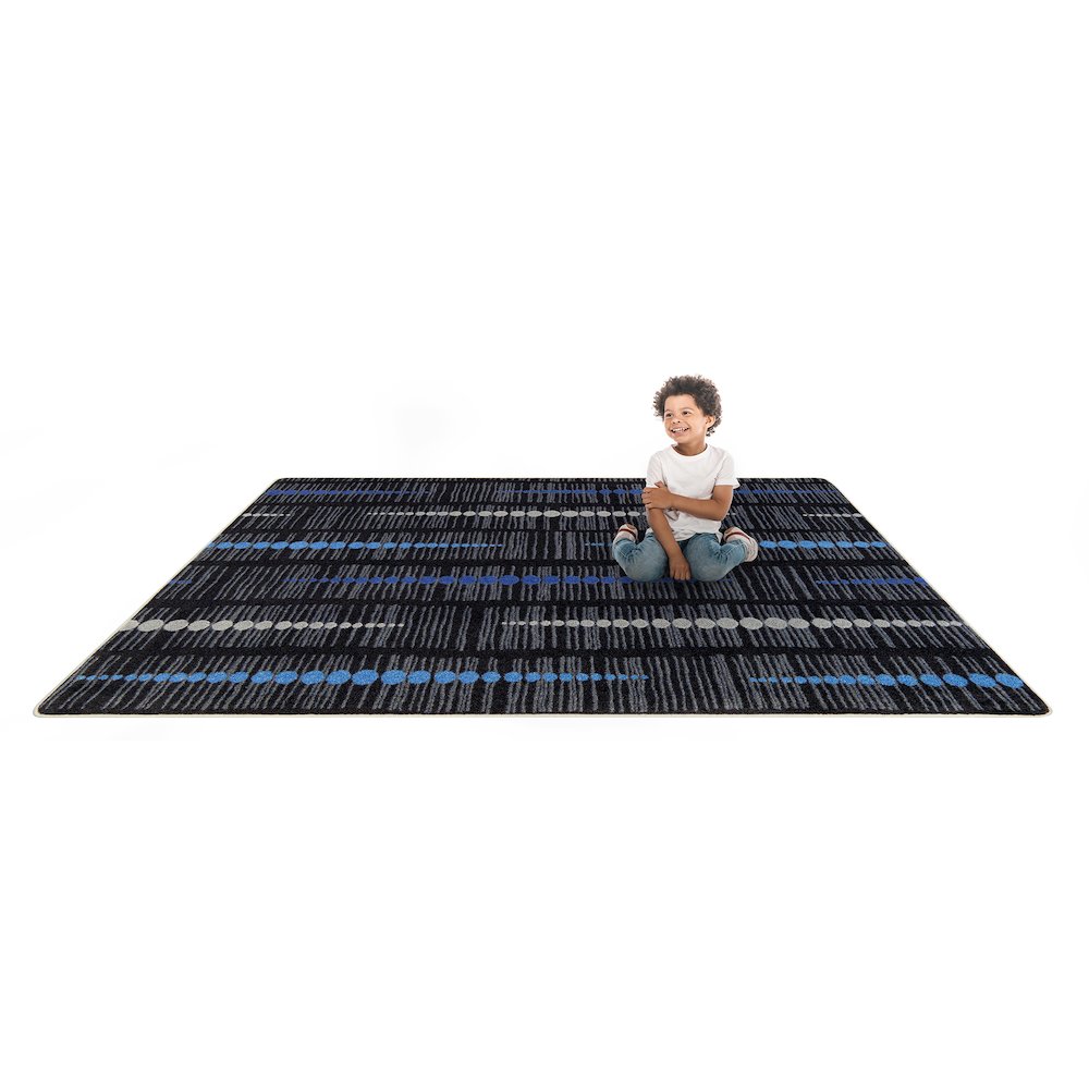 Kid Essentials Recoil 5'4" x 7'8" Area Rug in Color Sapphire