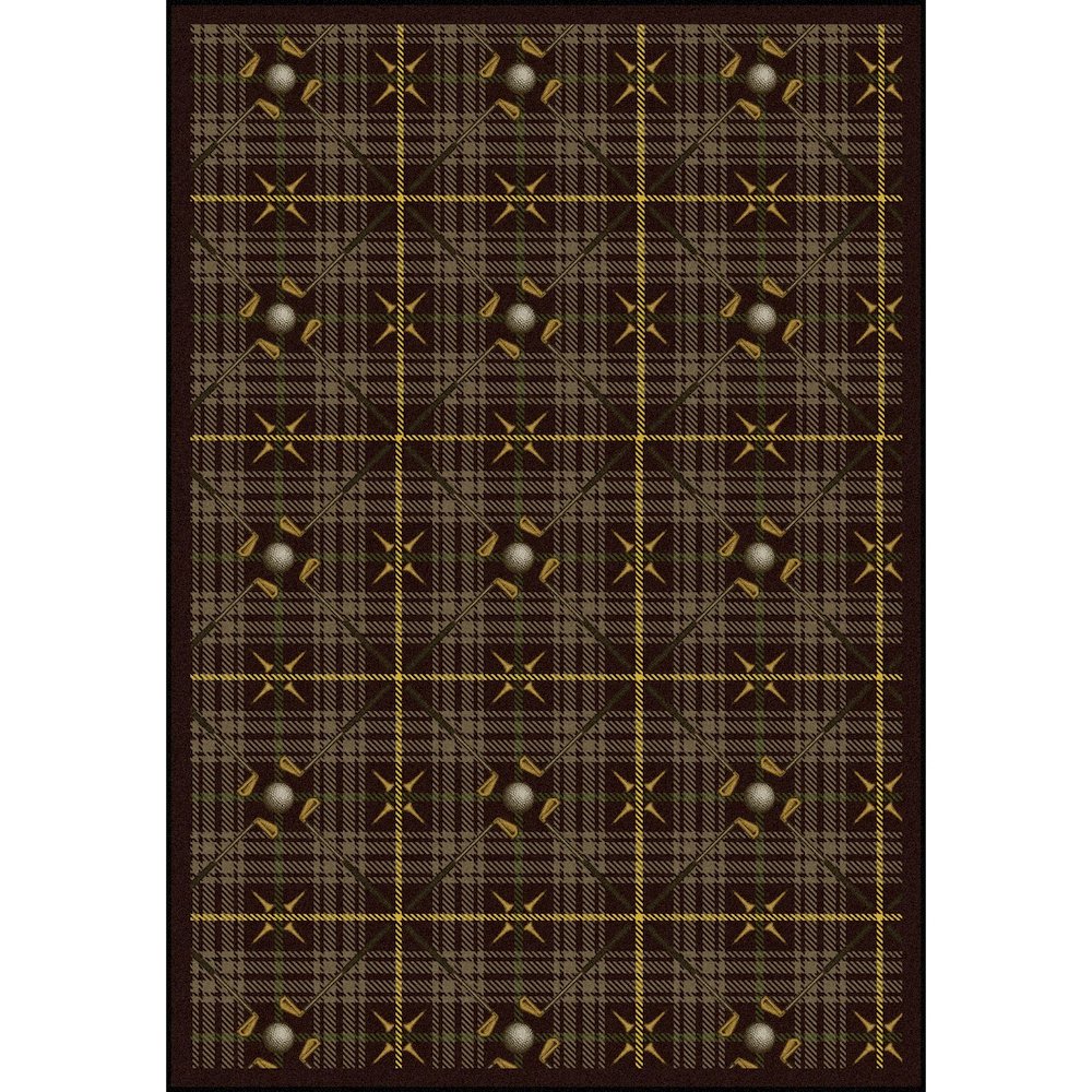 Games People Play Saint Andrews 5'4" x 7'8" Area Rug in Color Bark Brown
