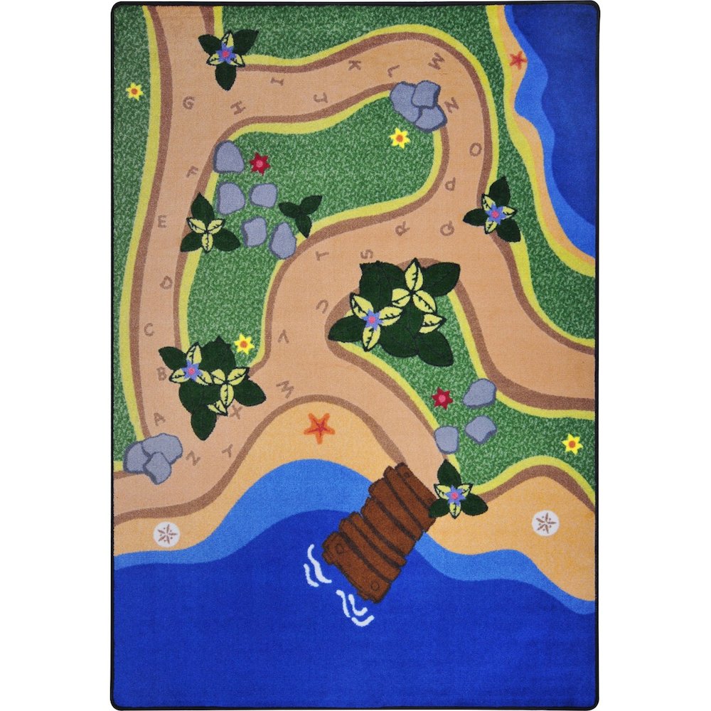 Kid Essentials Sandy Shores 7'8" x 10'9" Area Rug in Color Multi