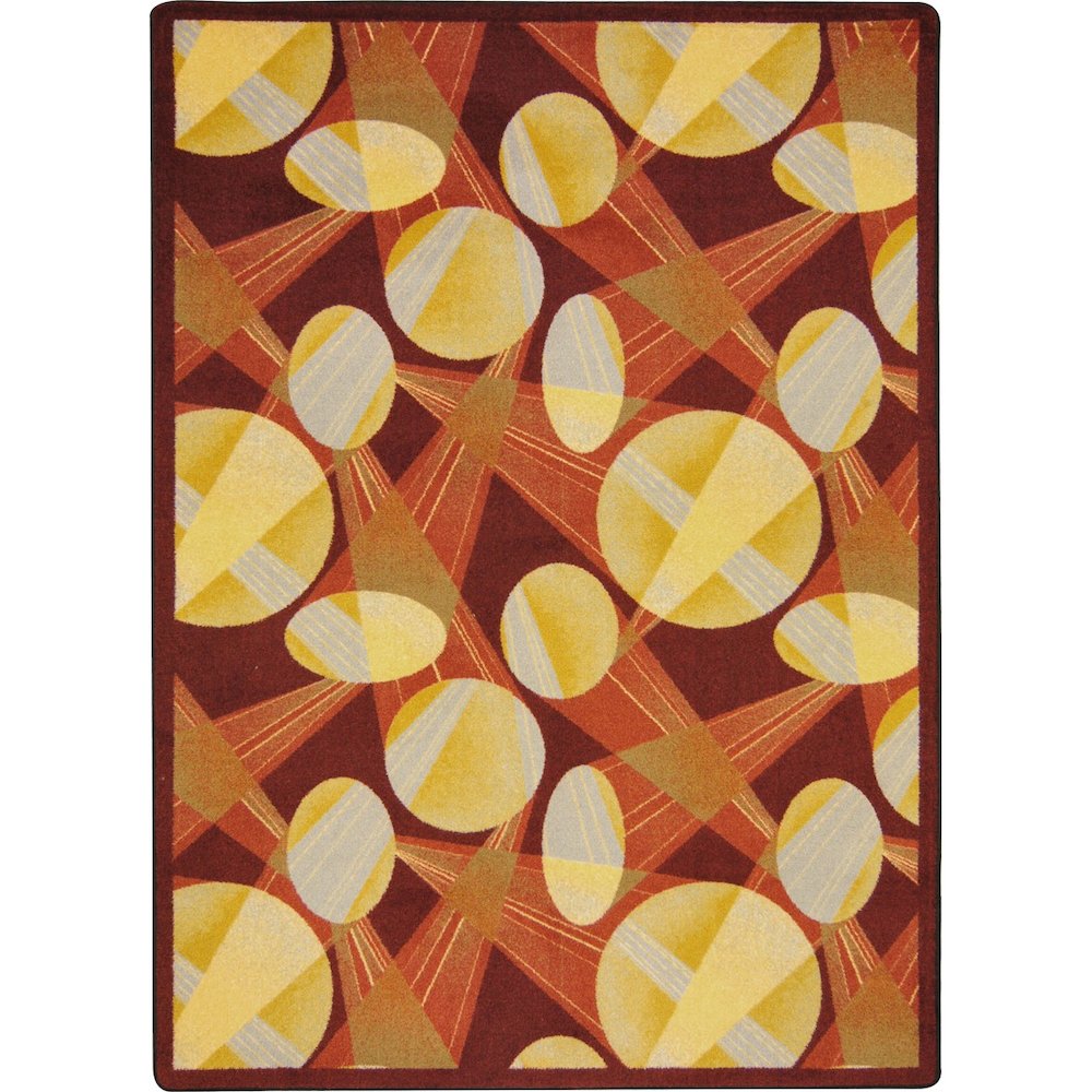 Any Day Matinee Searchlight 5'4" x 7'8" Area Rug in Color Burgundy