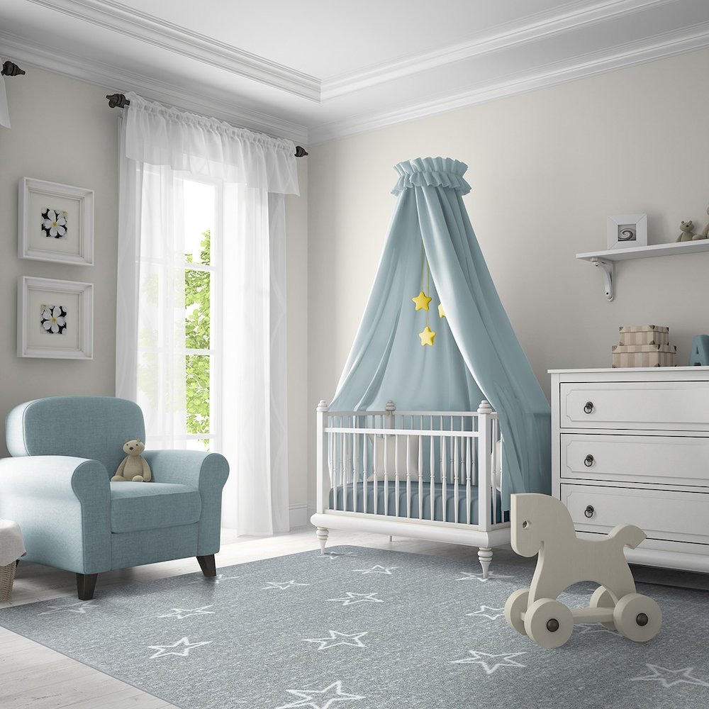 Claremont Kids Shine On 5'4" x 7'8" Area Rug in Color Cloudy