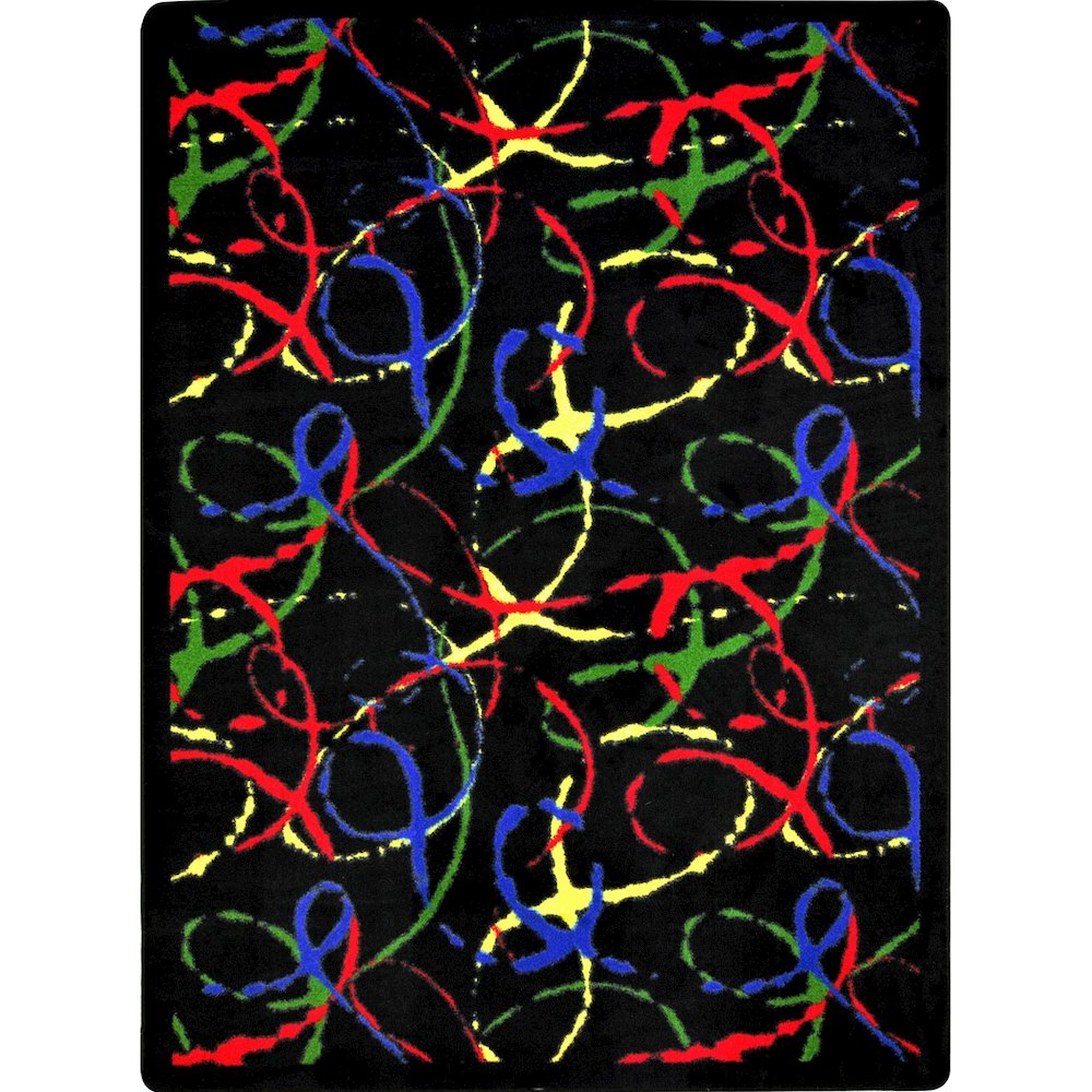 Kaleidoscope Silly String 5'4" x 7'8" Area Rug in Color Multi