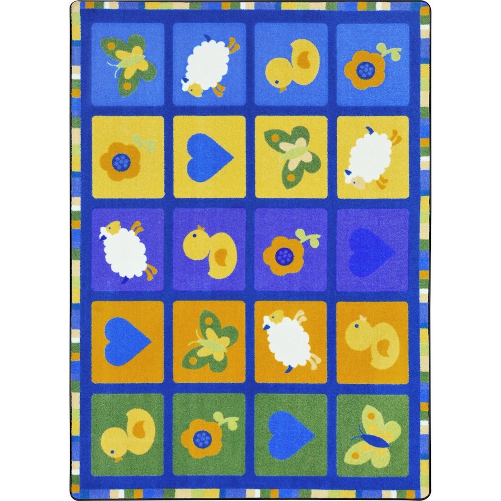 Kid Essentials Spring Things 7'8" x 10'9" Area Rug in Color Multi