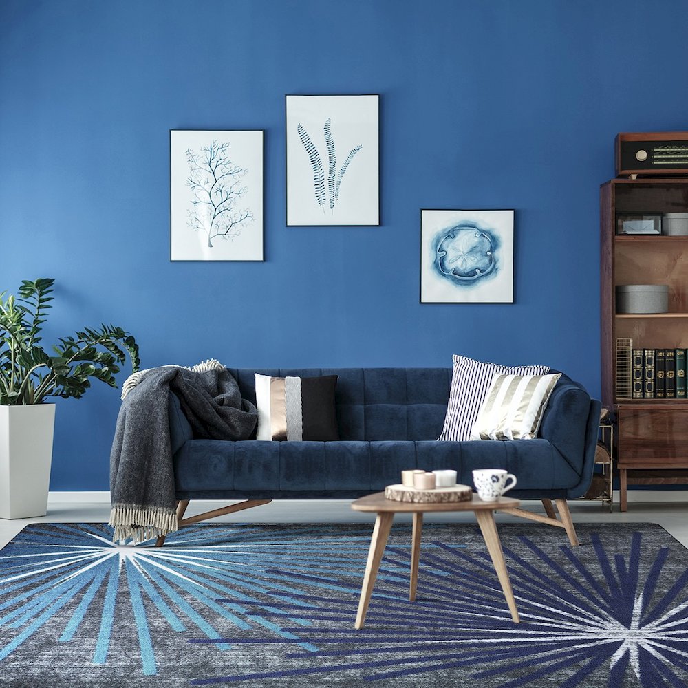 First Take Sputnik 3'10" x 5'4" Area Rug in Color Citrus
