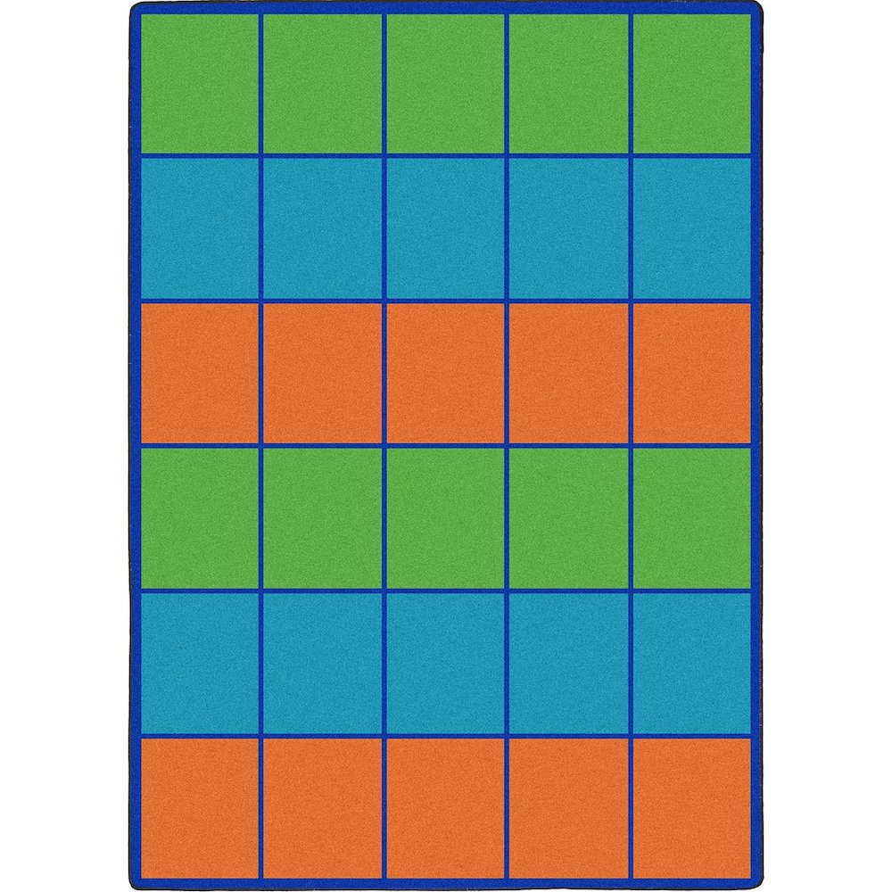 Kid Essentials Squares to Spare 10'9" x 13'2" Area Rug in Color Multi