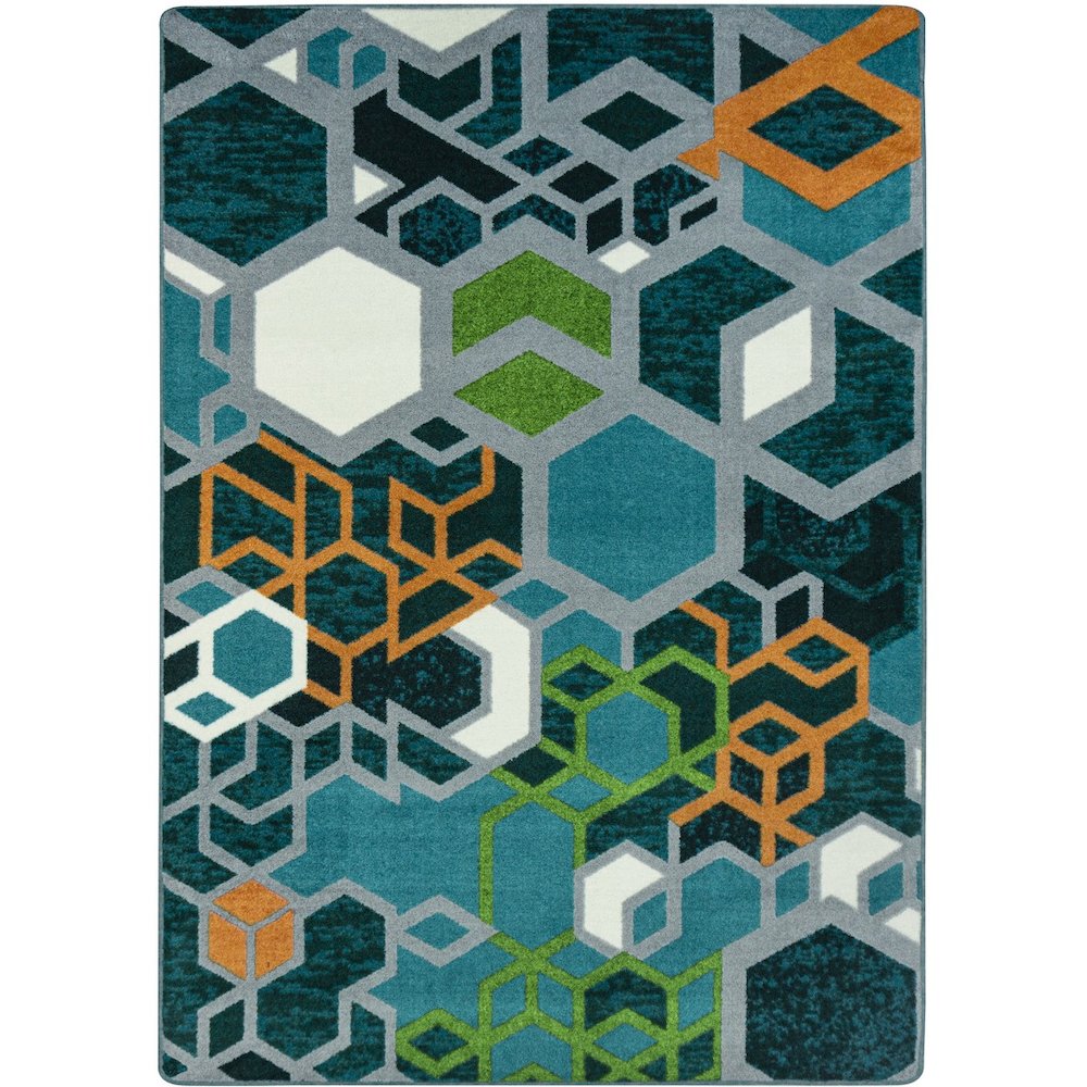 Kid Essentials Structured 7'8" x 10'9" Area Rug in Color Citrus
