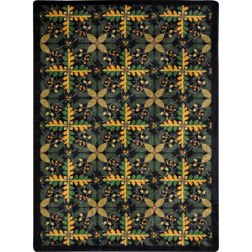 Kaleidoscope Tahoe 5'4" x 7'8" Area Rug in Color Black