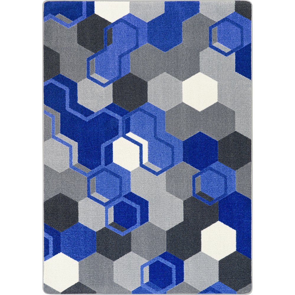 Kid Essentials Team Up 7'8" x 10'9" Area Rug in Color Blue