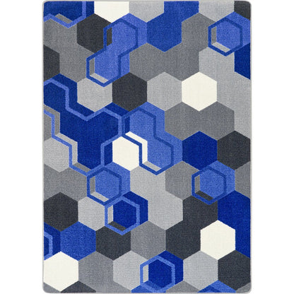 Kid Essentials Team Up 7'8" x 10'9" Area Rug in Color Blue
