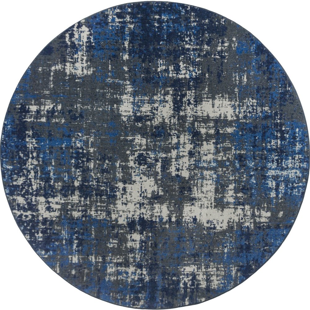 Kid Essentials Terra Mae 5'4" Round Area Rug in Color Marine