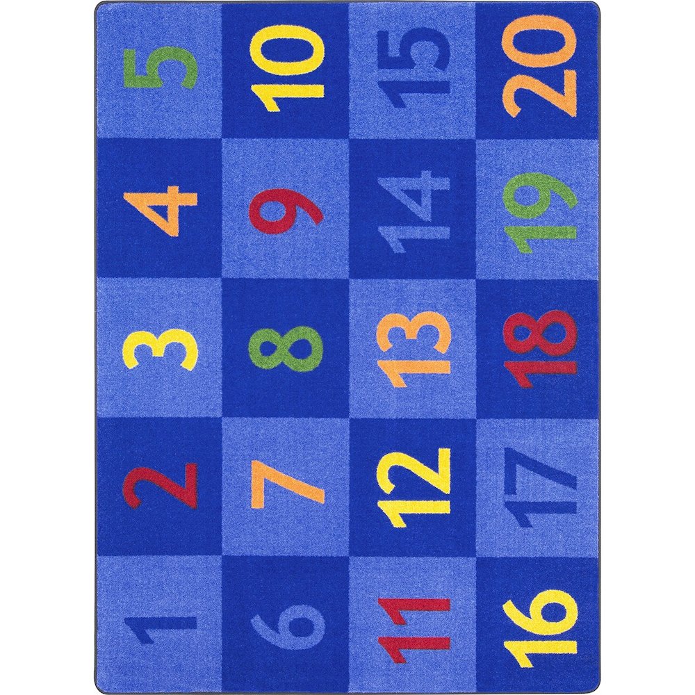 Kid Essentials Time to Count 7'8" x 10'9" Area Rug in Color Multi