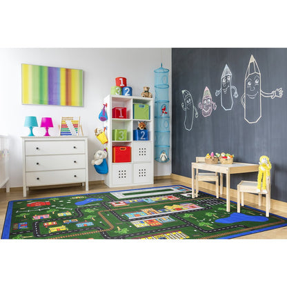 Kid Essentials Tiny Town 7'8" x 10'9" Area Rug in Color Multi