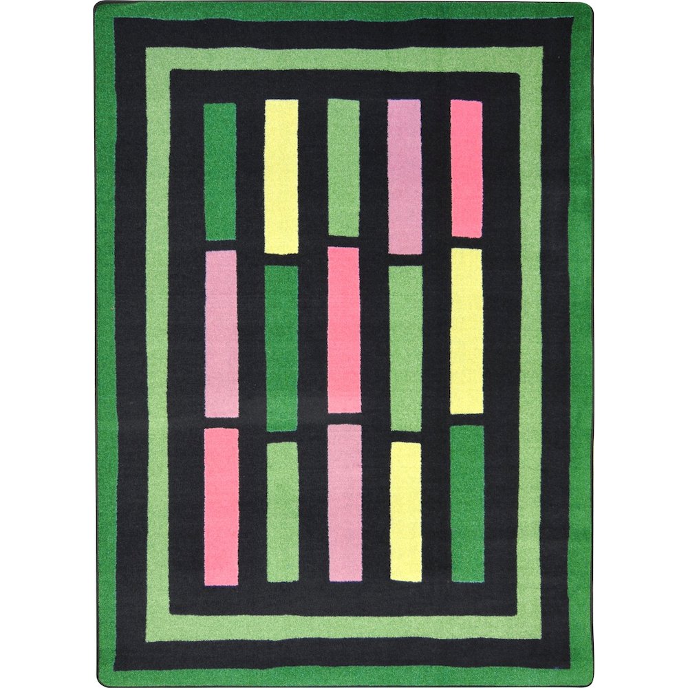 Kid Essentials Traffic Jam 5'4" x 7'8" Area Rug in Color Green