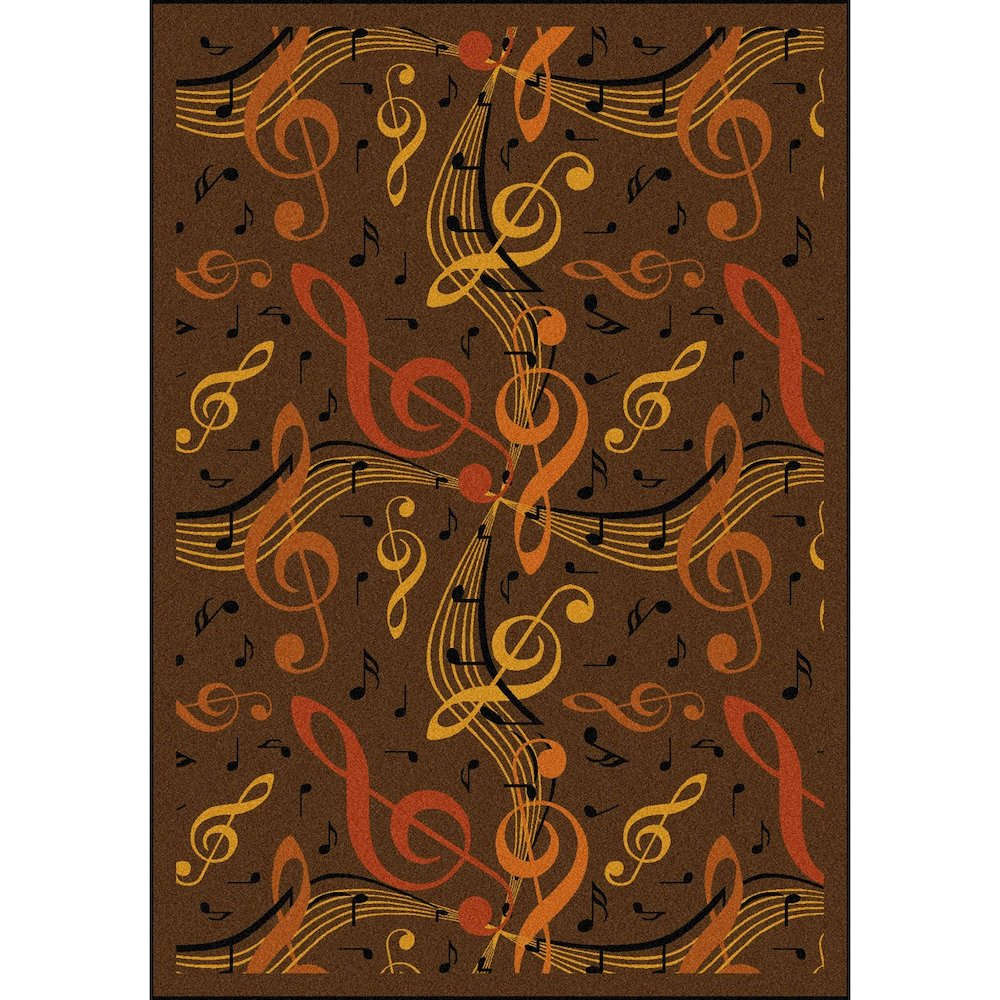 Kid Essentials Virtuoso 5'4" x 7'8" Area Rug in Color Brown