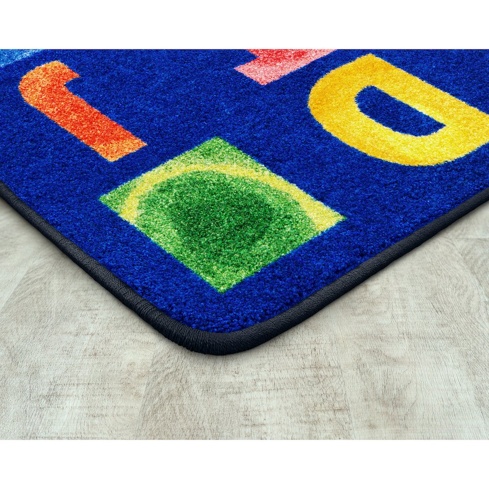 Kid Essentials Watercolor Alphabet 7'8" x 10'9" Area Rug in Color Rainbow