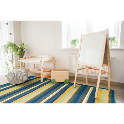Kid Essentials Yipes Stripes 5'4" x 7'8" Area Rug in Color Bold