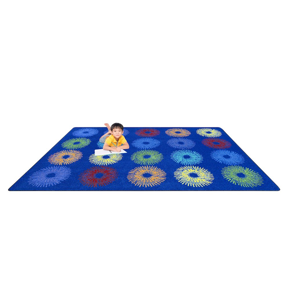 Wishful Thinking 5'4" x 7'8" Area Rug in Color Rainbow