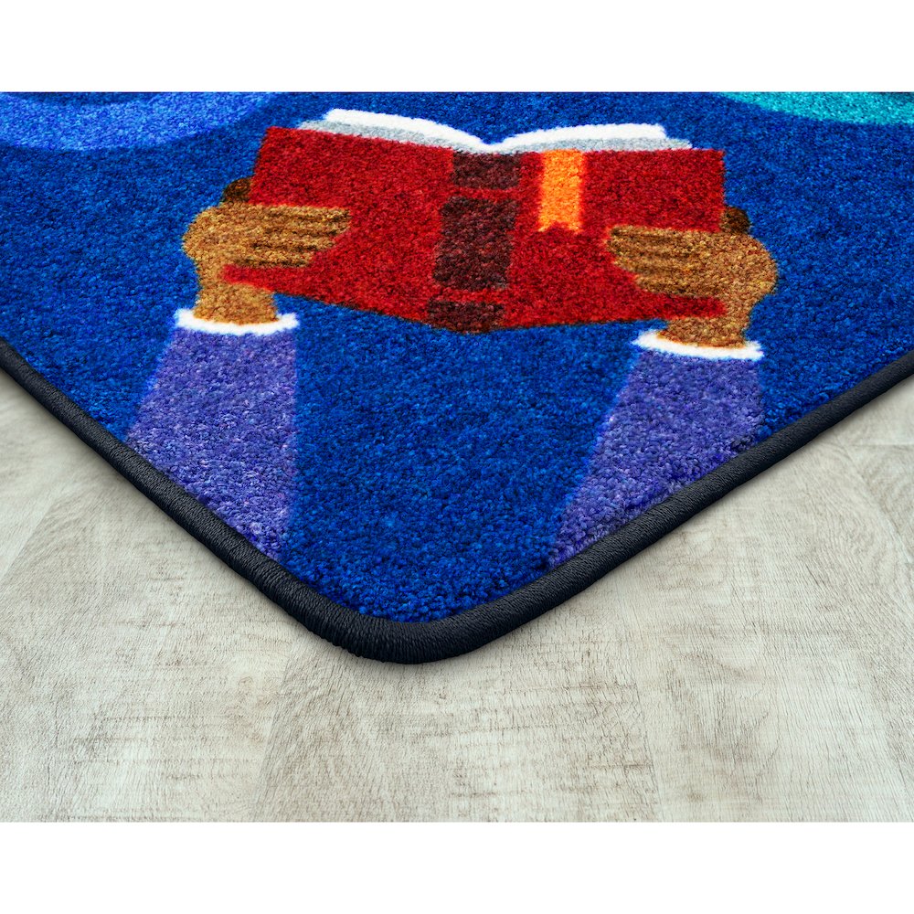 Reading ABC's 5'4" x 7'8" Area Rug in Color Blue