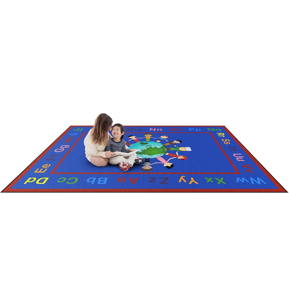 Kid Essentials A World of Friends 10'9" x 13'2"  Area Rug in Color Multi