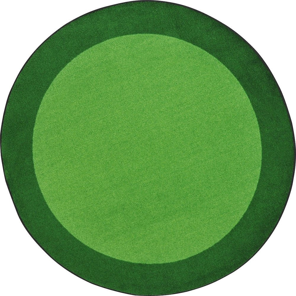 Kid Essentials All Around 13'2" Round Area Rug in Color Green