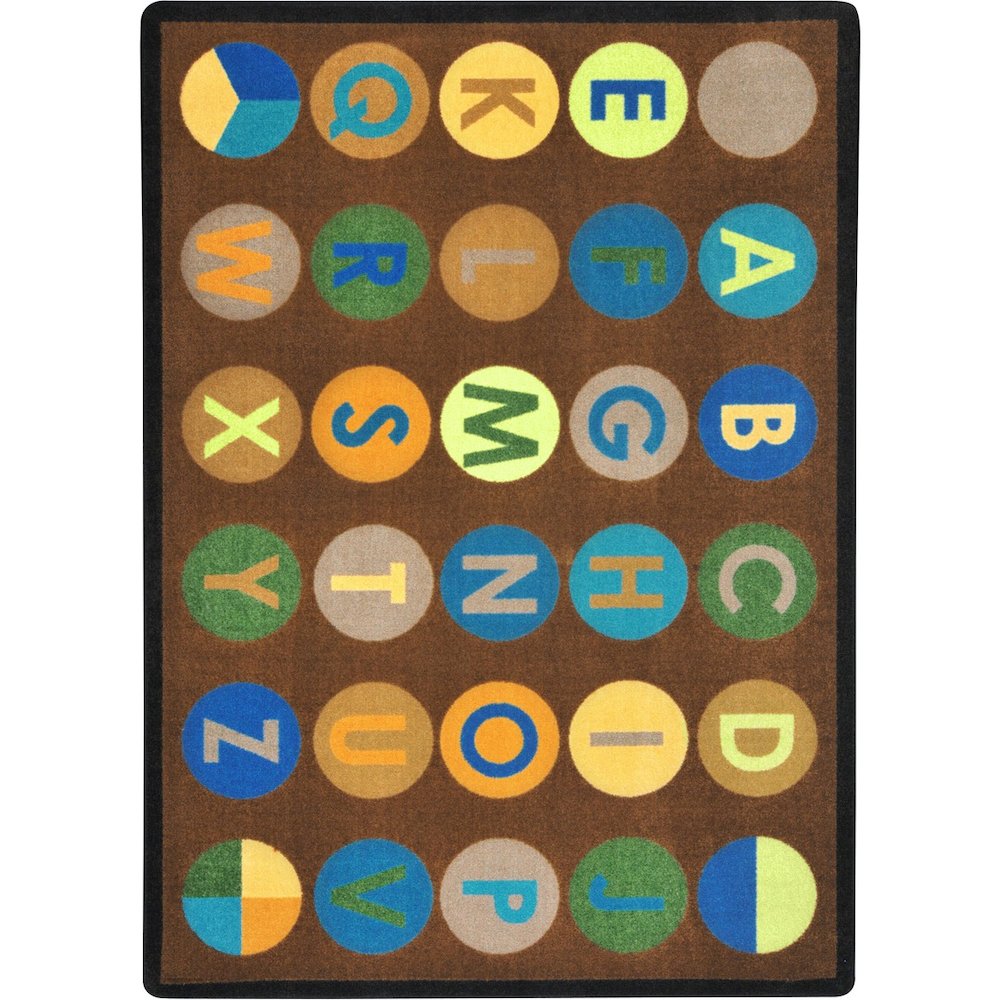 Kid Essentials Alpha-Dots 10'9" x 13'2" Area Rug in Color Earthtone