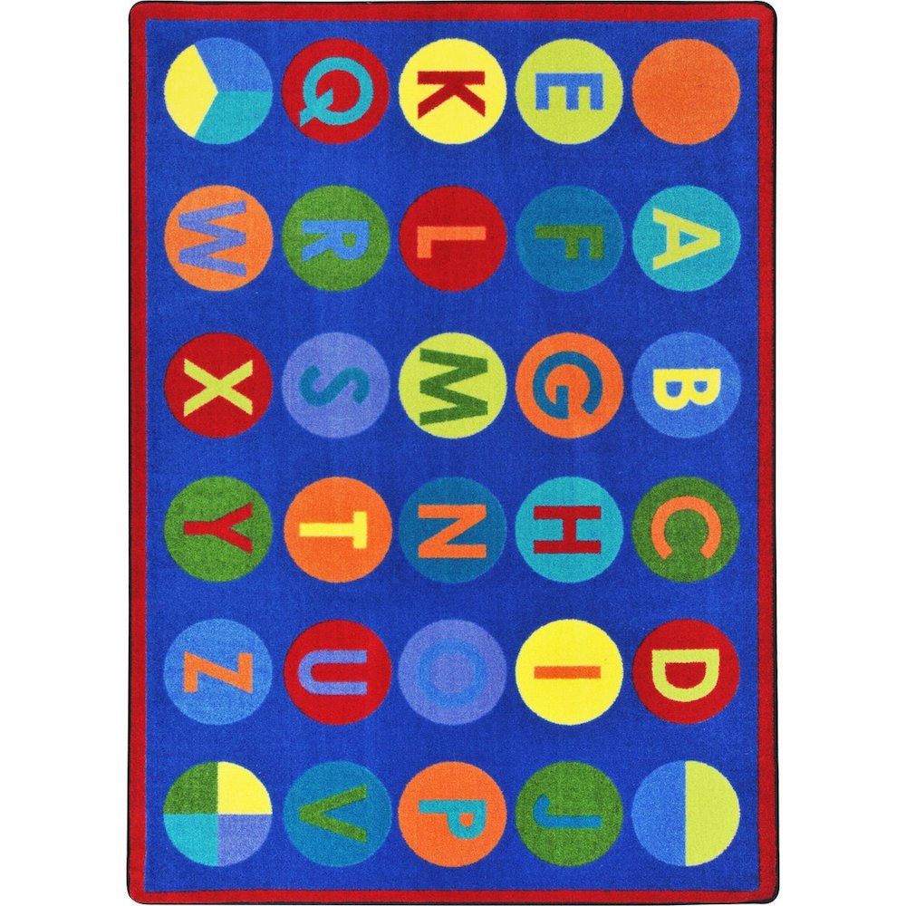 Kid Essentials Alpha-Dots 10'9" x 13'2" Area Rug in Color Multi