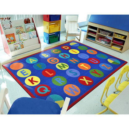 Kid Essentials Alpha-Dots 10'9" x 13'2" Area Rug in Color Multi