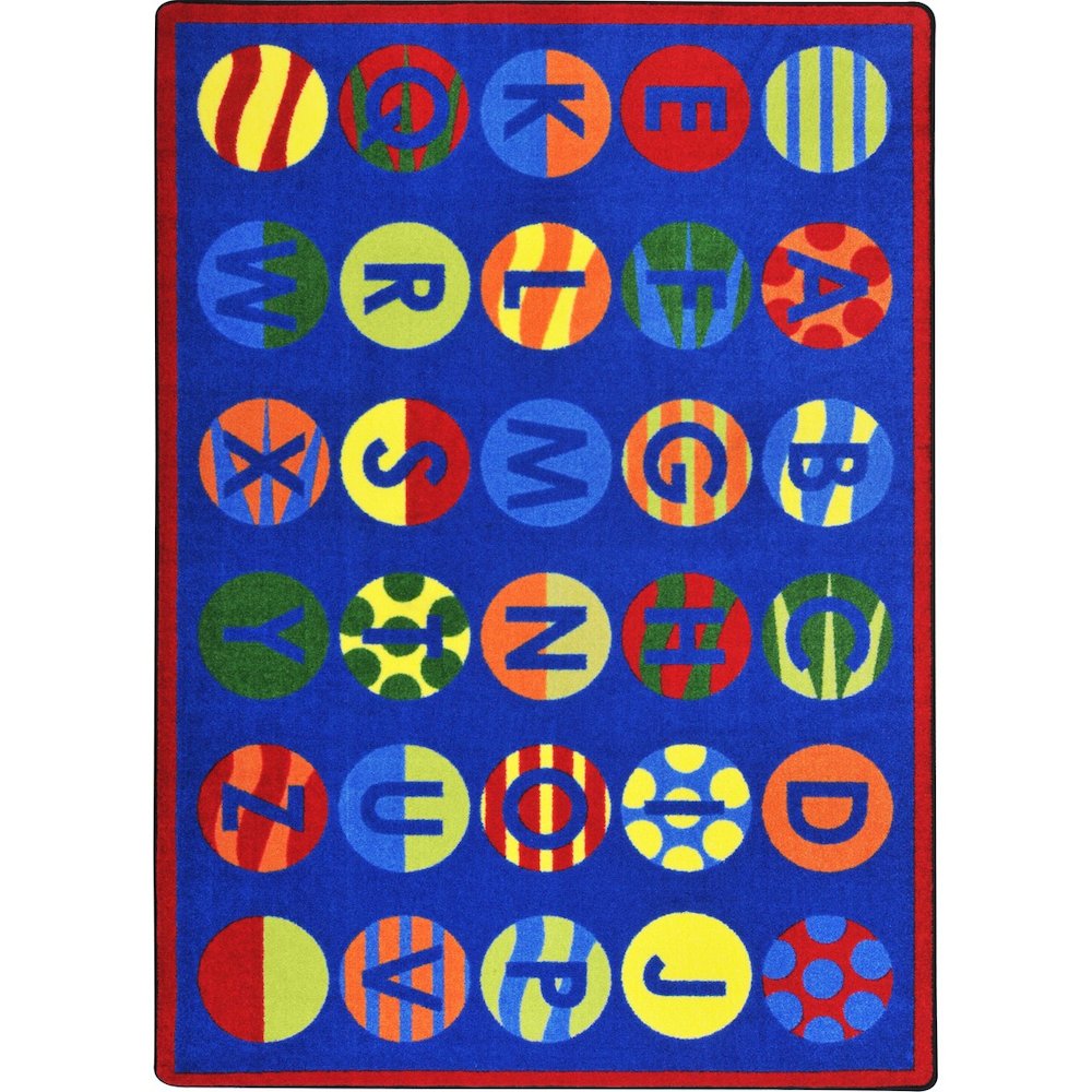 Kid Essentials Alphabet Patterns 10'9" x 13'2" Area Rug in Color Multi
