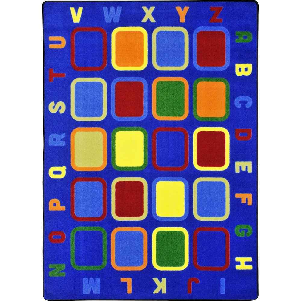 Kid Essentials Alphabet Tiles 10'9" x 13'2" Area Rug in Color Multi