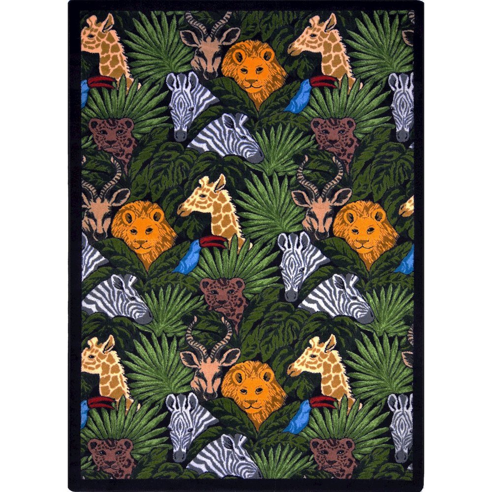 Playful Patterns Animal Hide & Seek 7'8" x 10'9" Area Rug in Color Multi