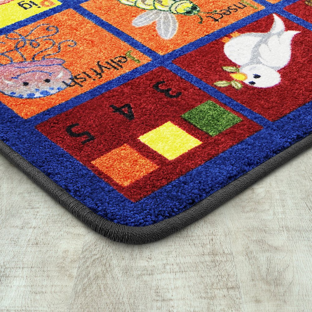 Kid Essentials Animal Phonics 10'9" x 13'2" Area Rug in Color Multi