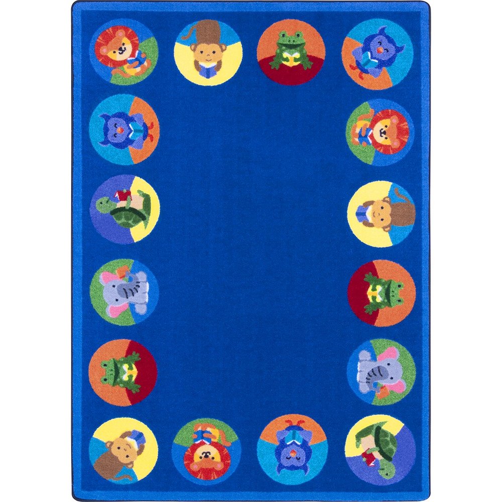 Kid Essentials Animal Readers 10'9" x 13'2" Area Rug in Color Multi