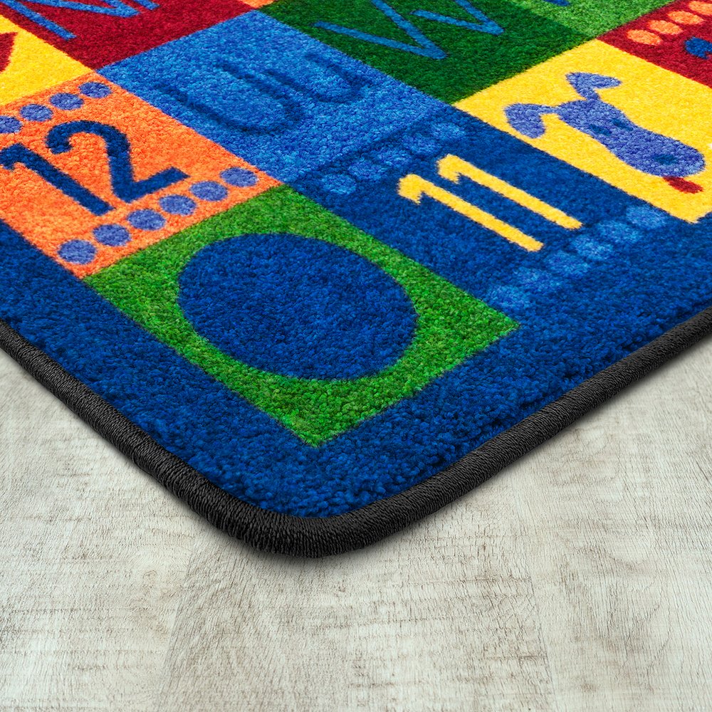 Kid Essentials Around the Block II 10'9" x 13'2" Area Rug in Color Multi