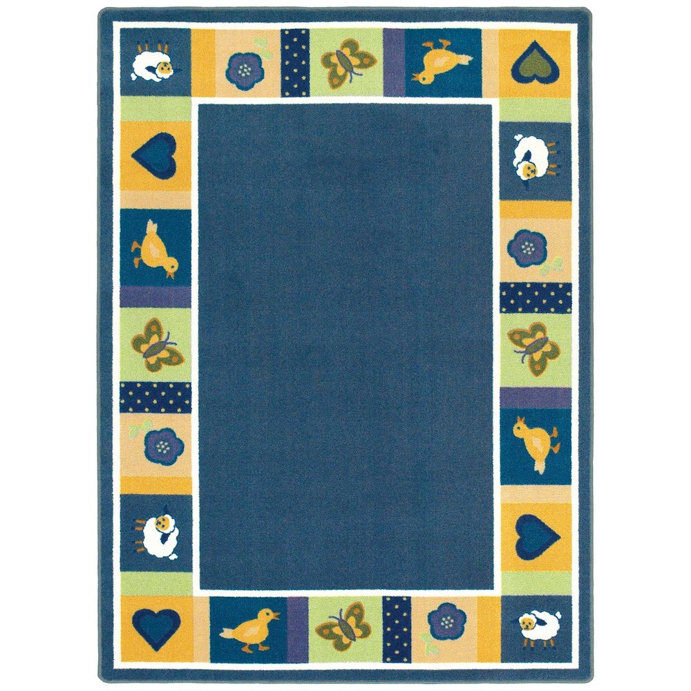 Kid Essentials Baby Blues 7'8" x 10'9" Area Rug in Color Bold