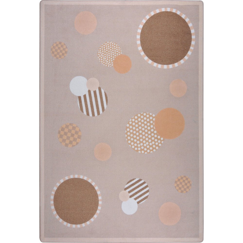 Playful Patterns Baby Dots 7'8" x 10'9" Area Rug in Color Beige