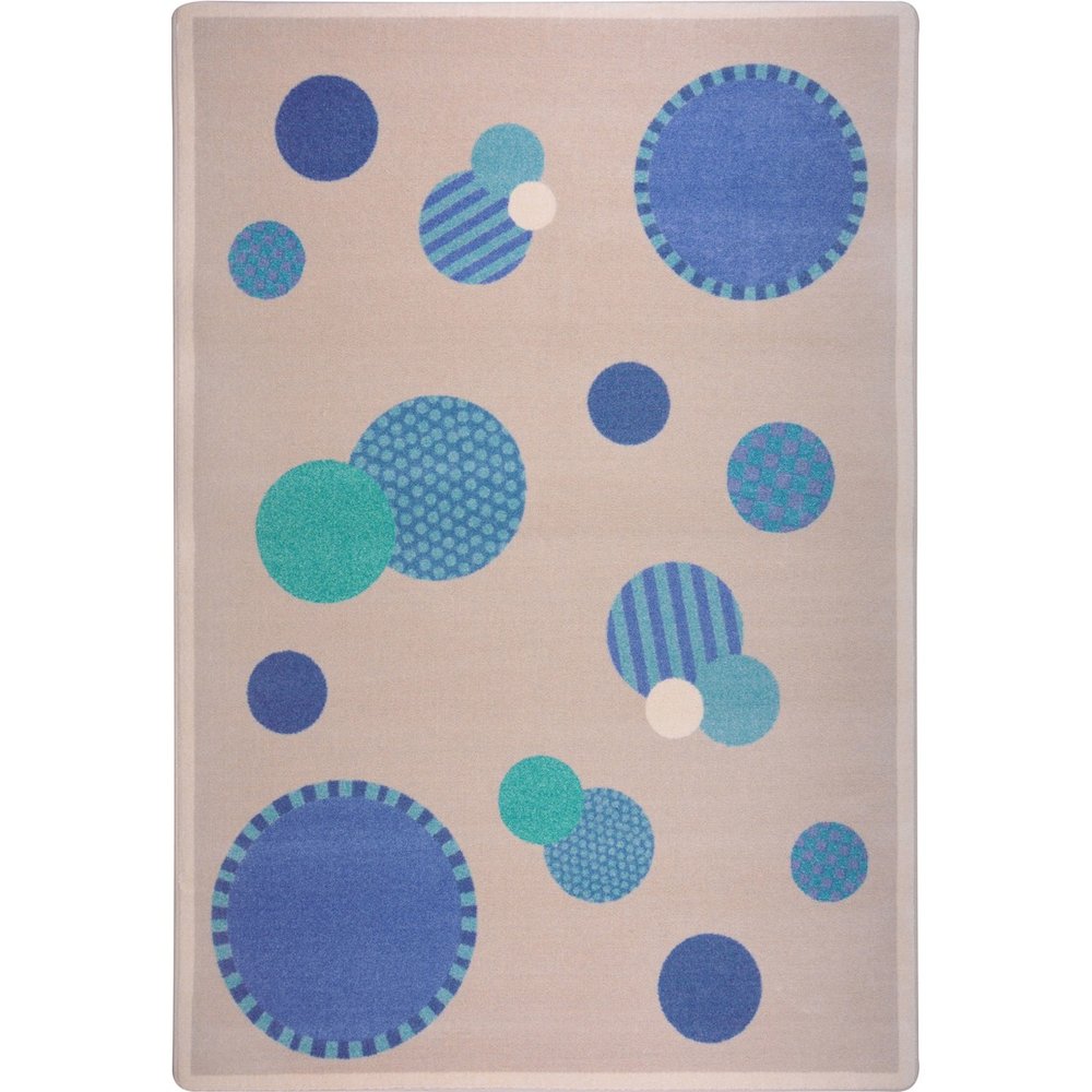 Playful Patterns Baby Dots 7'8" x 10'9" Area Rug in Color Blue