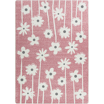 Claremont Kids Big Blooms 7'8" x 10'9" Area Rug in Color Blush