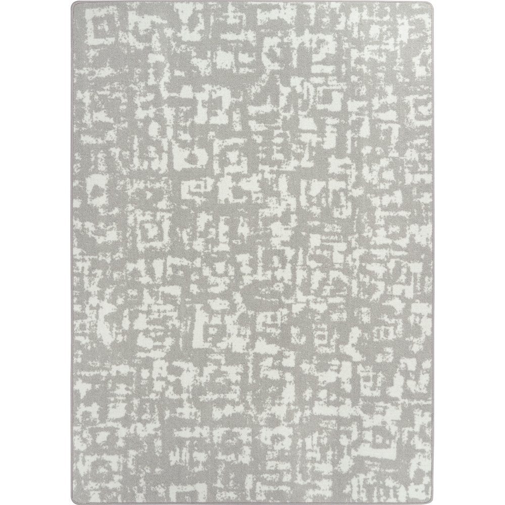 WorkSpace Block Print 7'8" x 10'9" Area Rug in Color Dove