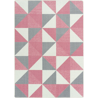 Claremont Kids Cartwheel 7'8" x 10'9" Area Rug in Color Blush