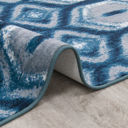 First Take Chelsea 7'8" x 10'9" Area Rug in Color Peacock