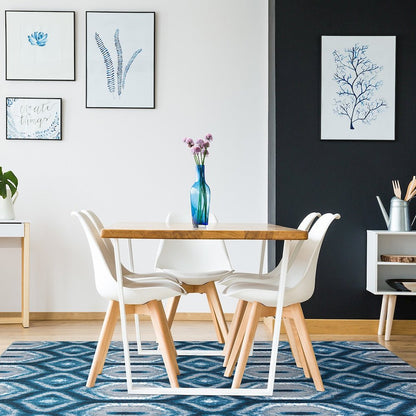 First Take Chelsea 7'8" x 10'9" Area Rug in Color Peacock